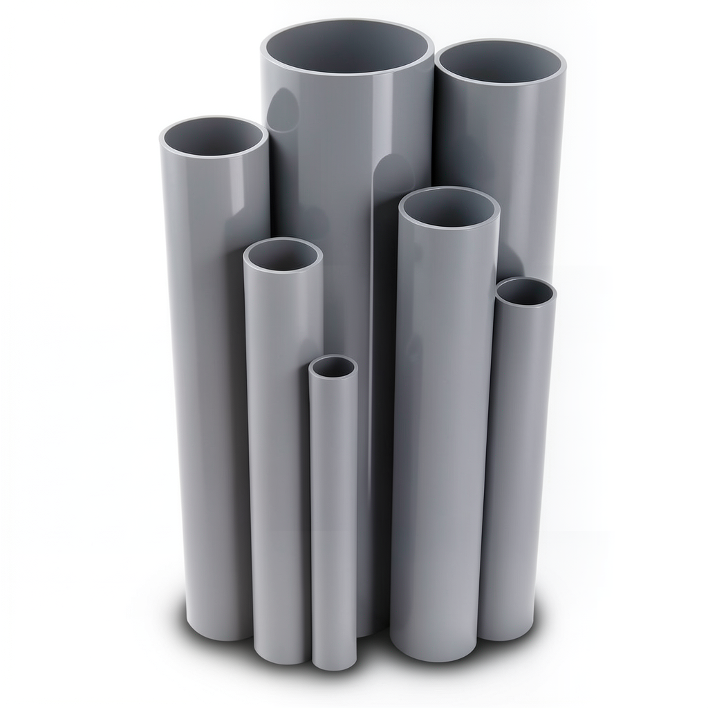 مواسير UPVC ضغط 13.8 بار مقاس 3 إنش سمك 4.47 مم لون رمادي