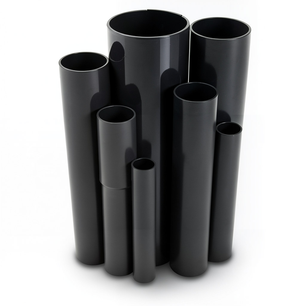 مواسير UPVC ضغط اسمي 11 بار مقاس 3 إنش سمك 3.43 مم لون أسود