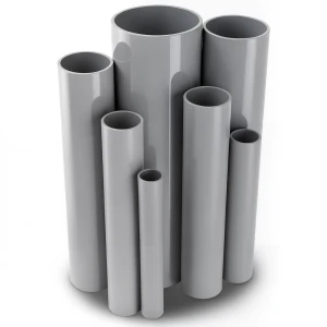 مواسير UPVC مقاس 3 إنش سمك 5.23 مم ضغط 17.2 بار لون رمادي