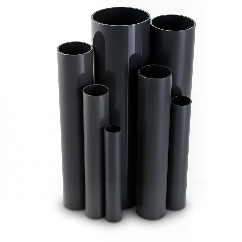 مواسير UPVC مقاس 3 إنش سمك 5.23 مم لون اسود ضغط 17.2 بار