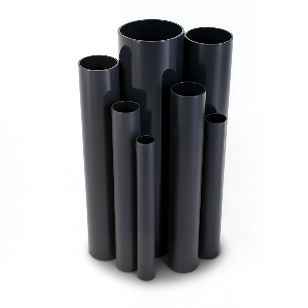UPVC Pipes 3 Inch Size 5.23 mm Thickness Black Color 17.2 Bar Pressure