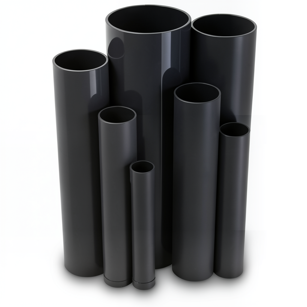 مواسير UPVC مقاس 3 إنش سمك 6.58 مم لون اسود ضغط 21.7 بار