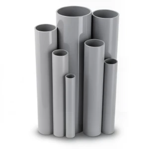 مواسير UPVC مقاس 4 إنش سمك 2.8 مم ضغط 6.9 بار لون رمادي