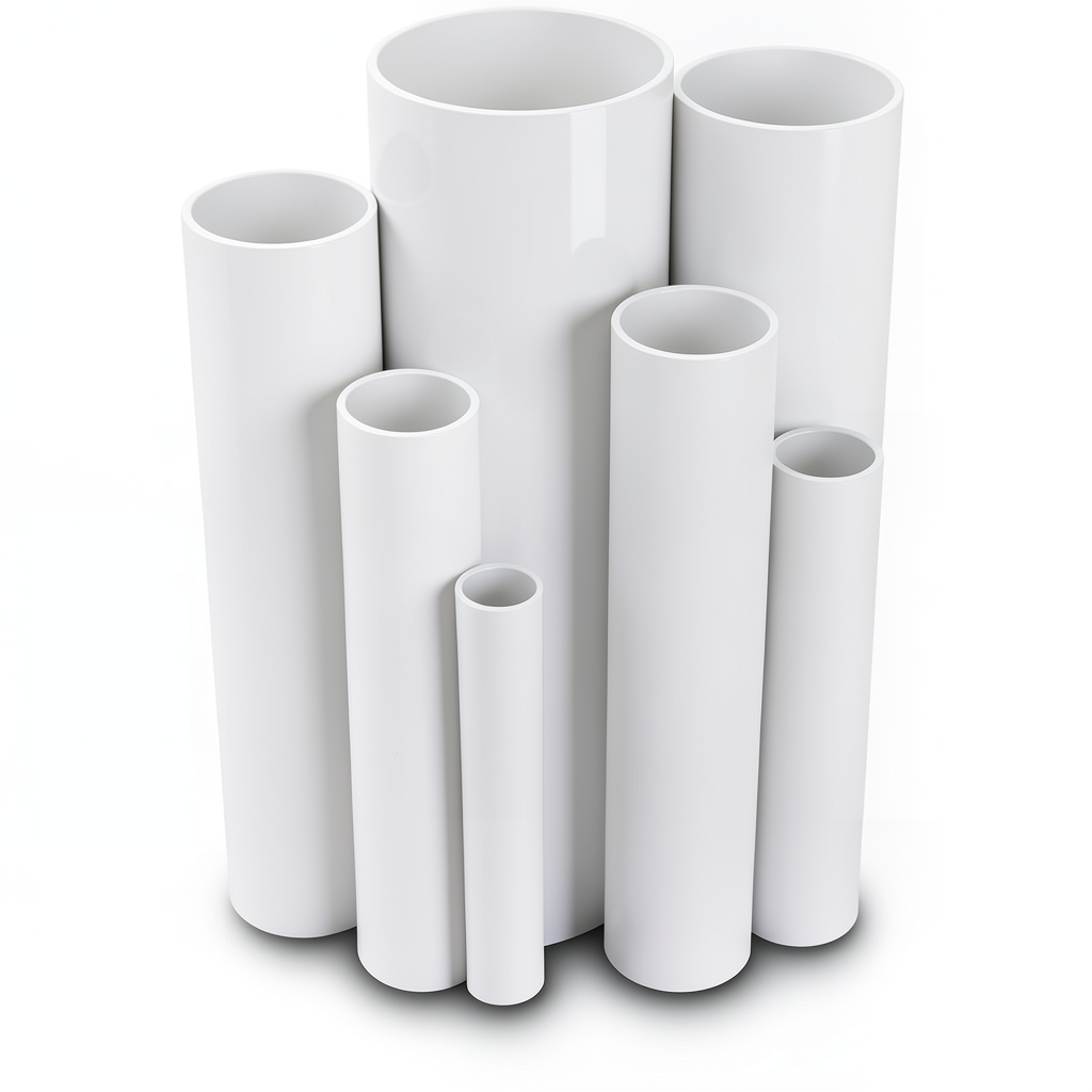 UPVC Pipes 6.9 Bar Pressure 4 Inch Size 2.8 mm Thickness White