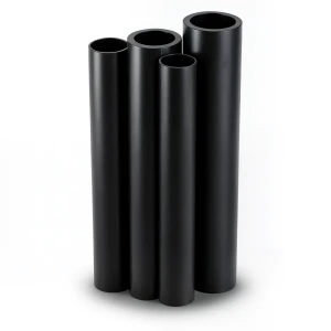 أنابيب HDPE PE 80 ضغط 10 بار قطر خارجي 400 مم سمك 29.4 مم لون أسود