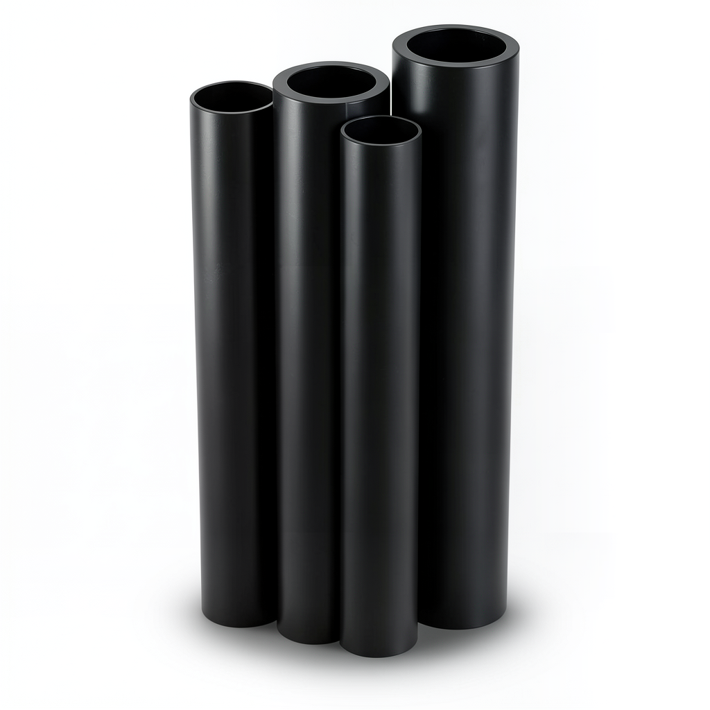 أنابيب HDPE PE 80 ضغط 10 بار قطر خارجي 400 مم سمك 29.4 مم لون أسود