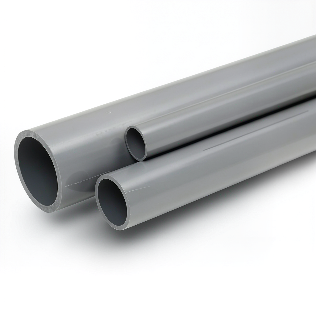 UPVC Pipes Pressure 6 Bar Outside Diameter 125 mm Thickness 3.7 mm Gray