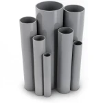 مواسير UPVC ضغط 8.6 بار مقاس 4 إنش سمك 3.51 مم لون رمادي