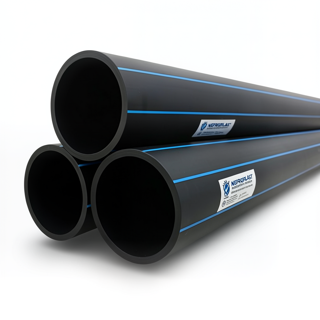 HDPE Pipes PE 100 Pressure 16 Bar Outside Diameter 500 mm Thickness 45.4 mm Black | NEPROPLAST