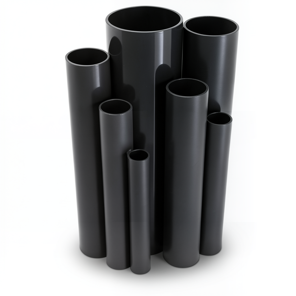 UPVC Pipes 4 Inch 3.51 mm Thickness Nominal Pressure 8.6 Bar Black