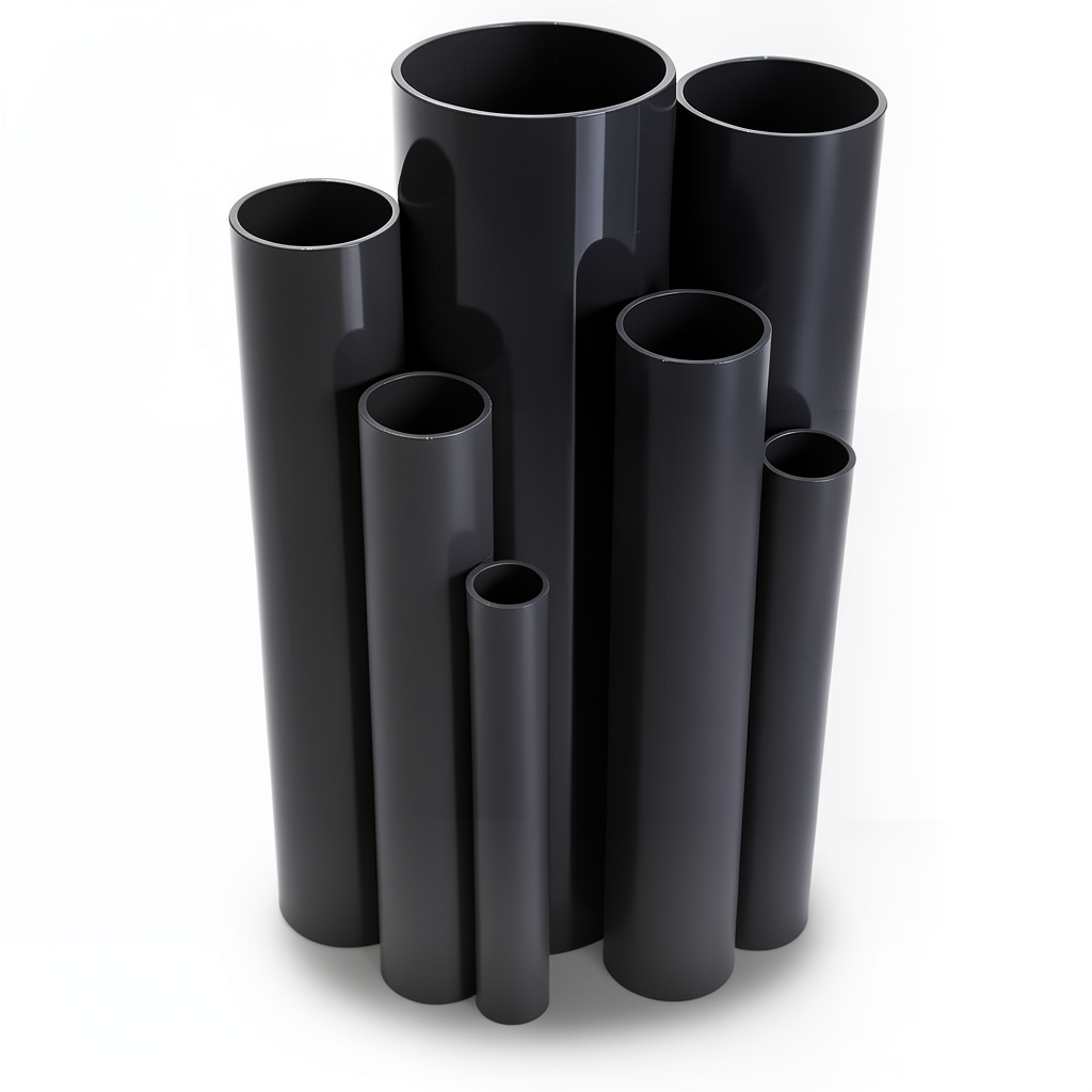 مواسير UPVC ضغط 11 بار مقاس 4 إنش سمك 4.39 مم لون اسود