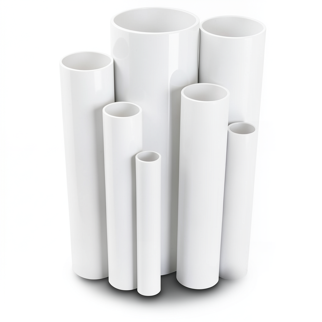 مواسير UPVC ضغط 11 بار مقاس 4 إنش سمك 4.39 مم لون أبيض