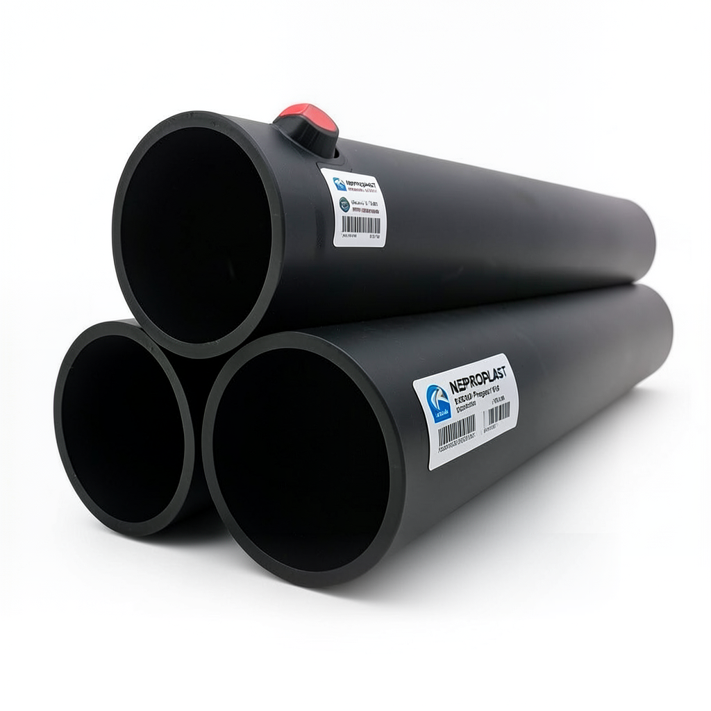 مواسير HDPE نيبروبلاست PE 100 ضغط 16 بار قطر خارجي 560 مم سمك 50.8 مم لون أسود | نيبروبلاست