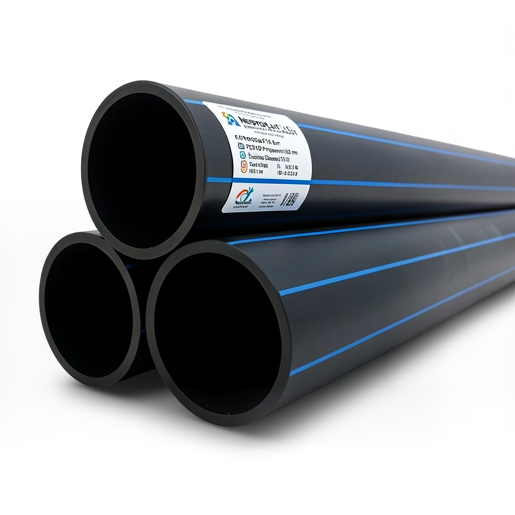 مواسير HDPE نيبروبلاست PE 100 ضغط 16 بار قطر خارجي 630 مم سمك 57.2 مم لون اسود | نيبروبلاست