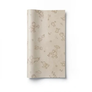 Youth and Children Wallpaper 10m x 0.53m Light Brown, Model 235005