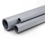 مواسير UPVC ضغط 6 بار قطر خارجي 200 مم سمك 5.9 مم لون رمادي