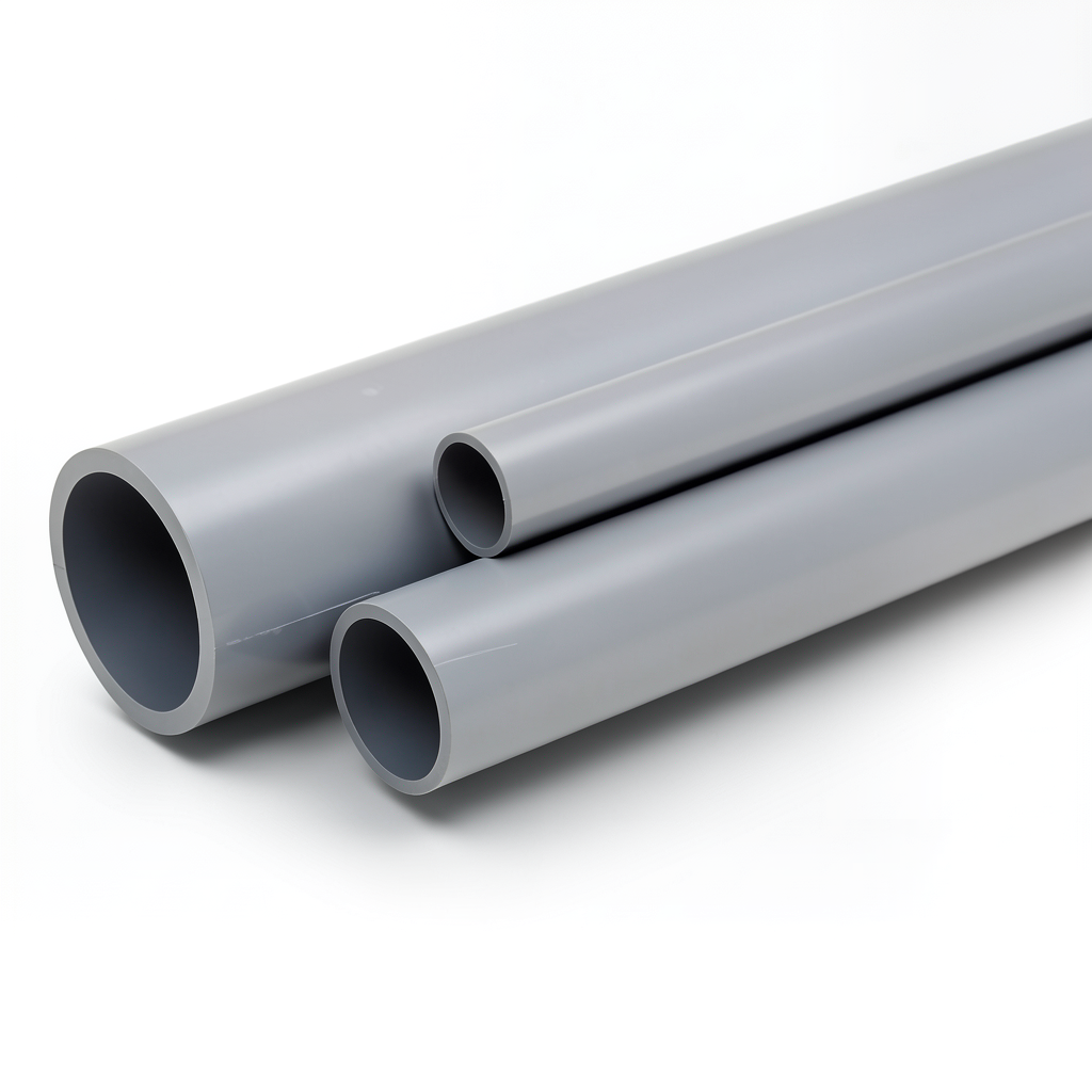 UPVC Pipes Pressure 6 Bar Outside Diameter 200 mm Thickness 5.9 mm Gray