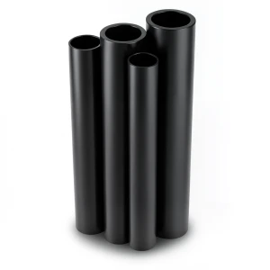 مواسير HDPE بولي ايثيلين عالي الكثافة PE 100 ضغط 12.5 بار قطر خارجي 400 مم سمك 29.4 مم أسود