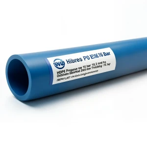 مواسير HDPE PE 100 ضغط 16 بار قطر خارجي 200 مم سمك 18.2 مم لون أزرق | نيبروبلاست