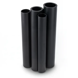 مواسير HDPE بولي ايثيلين عالي الكثافة PE 100 ضغط 12.5 بار قطر 560 مم سمك 41.2 مم لون أسود