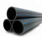 مواسير HDPE نيبروبلاست PE 100 ضغط 12.5 بار قطر خارجي 180 مم سمك 13.3 مم لون اسود