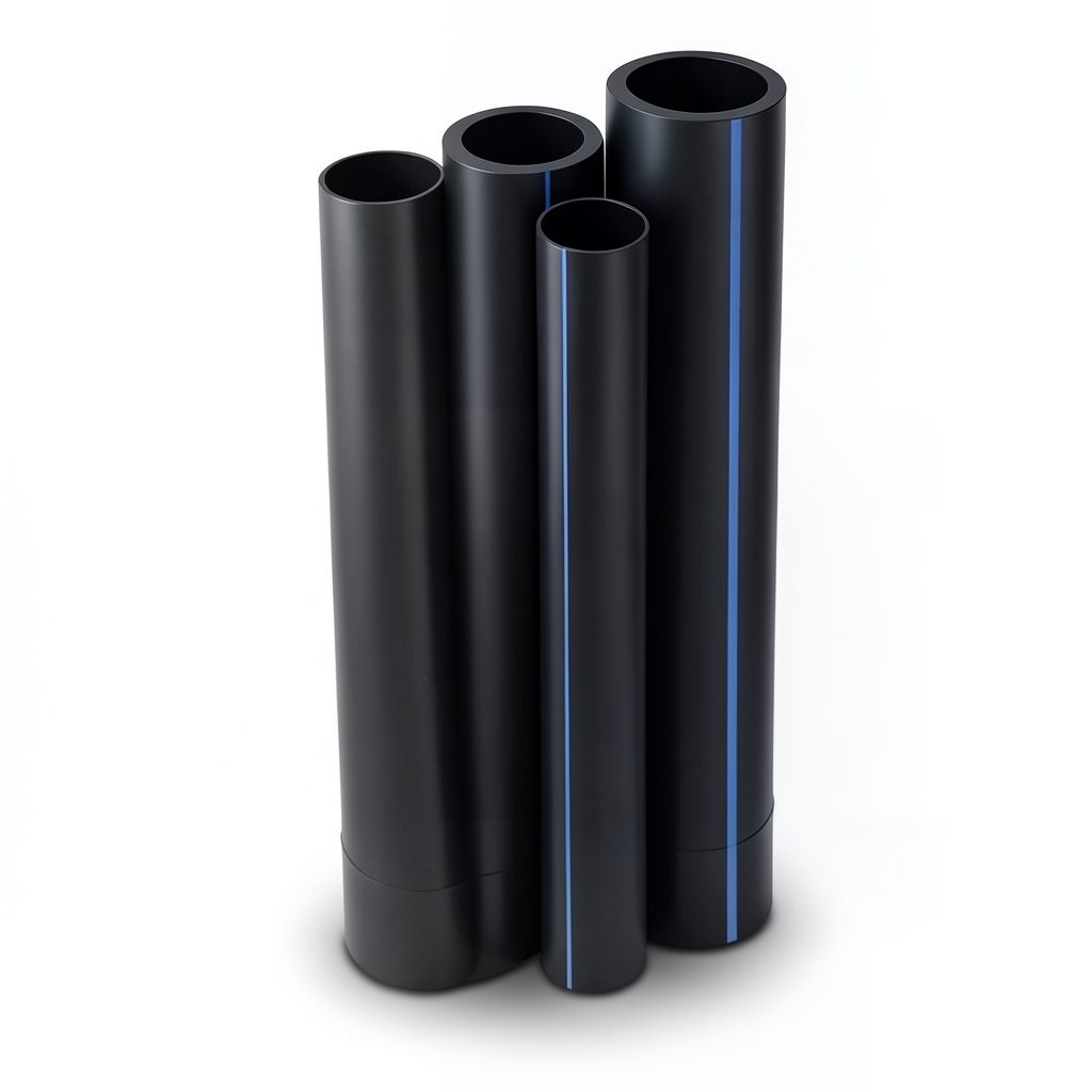 أنابيب HDPE PE 80 ضغط 10 بار قطر 355 مم سمك 26.1 مم أسود