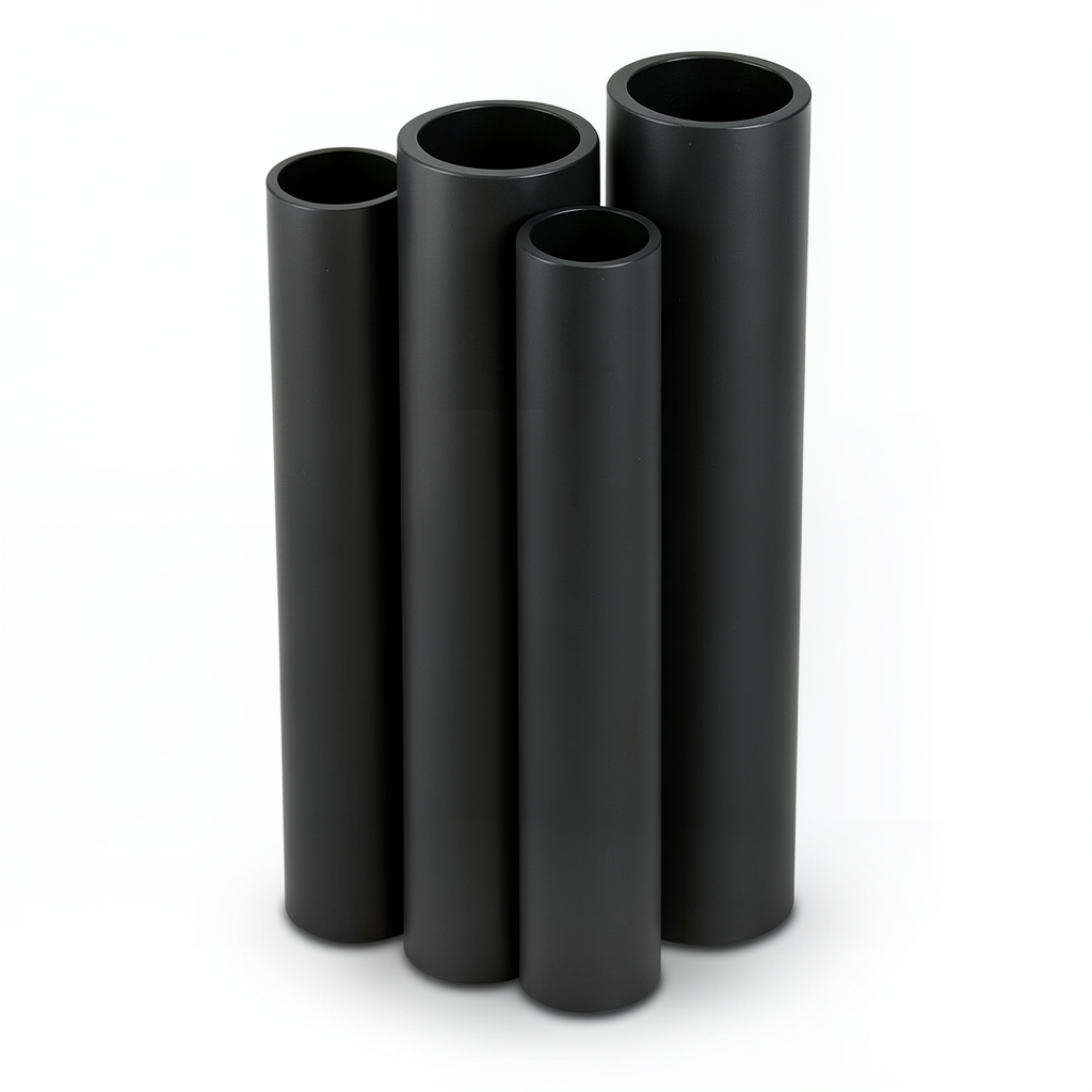 أنابيب HDPE PE 80 ضغط 10 بار قطر خارجي 400 مم سمك 29.4 مم لون أسود