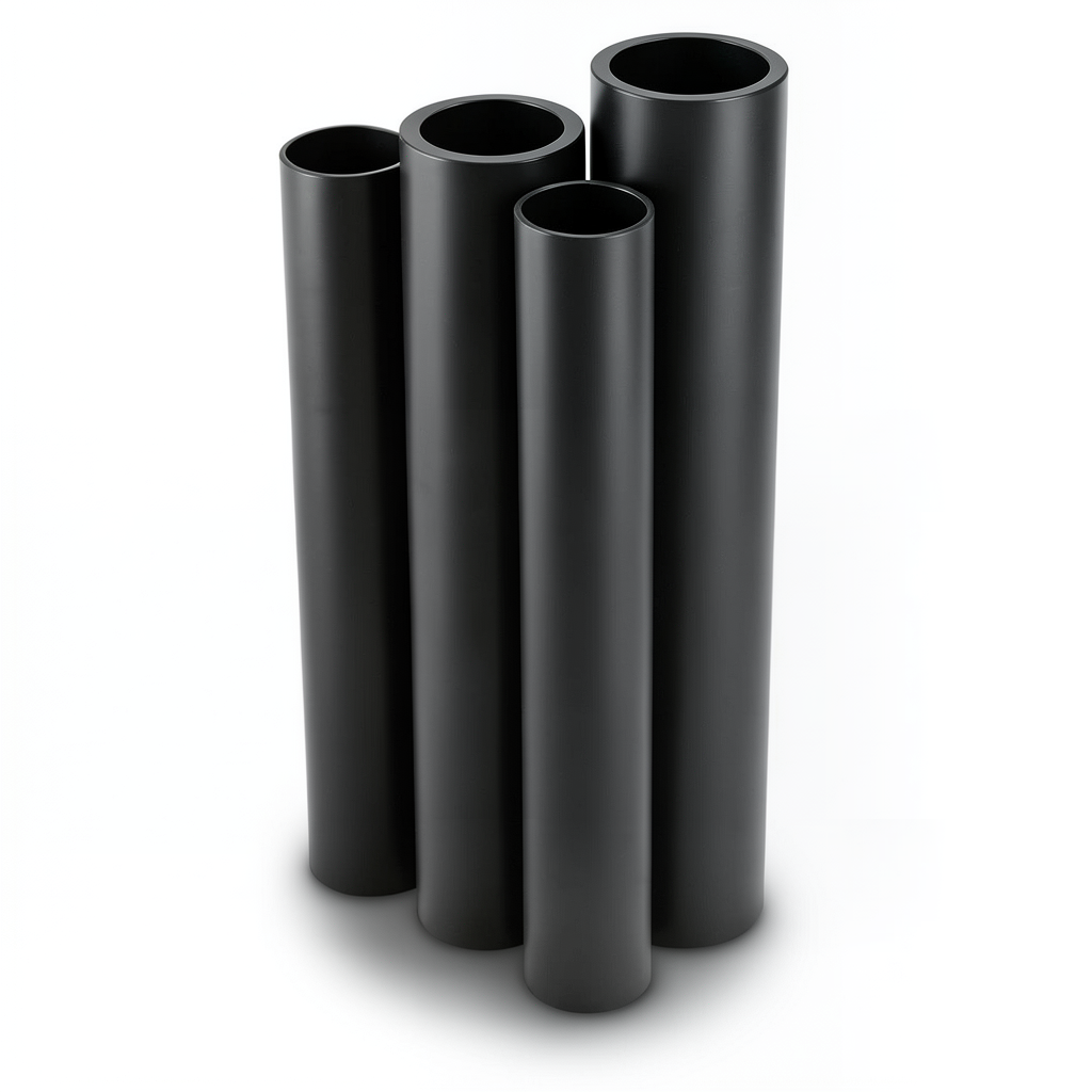 أنابيب HDPE PE 80 ضغط 10 بار قطر خارجي 500 مم سمك 36.8 مم لون أسود