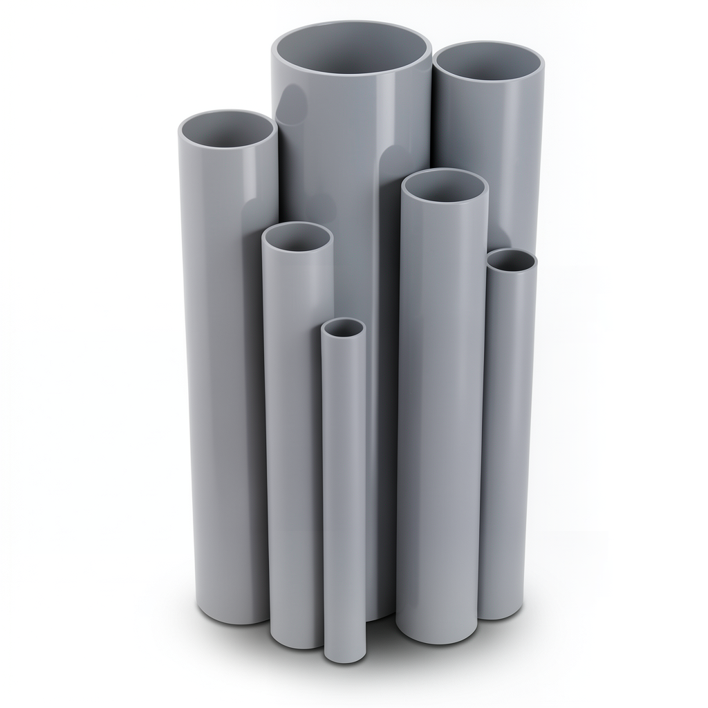 مواسير UPVC ضغط 13.8 بار مقاس 3 إنش سمك 4.47 مم لون رمادي