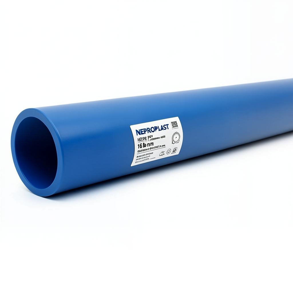 مواسير HDPE PE 100 ضغط 16 بار قطر خارجي 450 مم سمك 40.9 مم لون أزرق | نيبروبلاست
