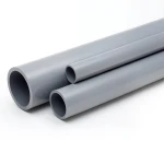 مواسير UPVC ضغط 10 بار قطر خارجي 140 مم سمك 6.7 مم لون رمادي