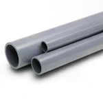 مواسير UPVC ضغط 10 بار قطر خارجي 160 مم سمك 7.7 مم لون رمادي