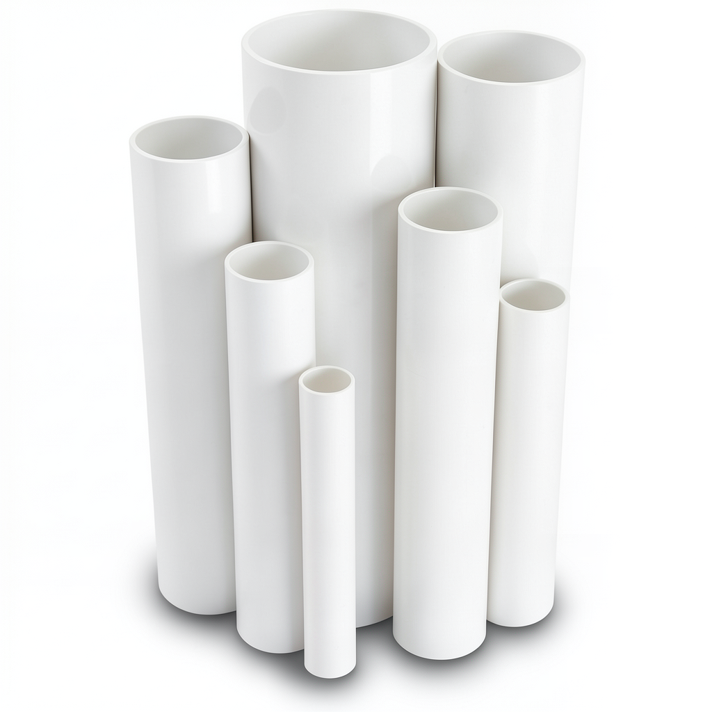مواسير UPVC مقاس 3 إنش سمك 5.23 مم ضغط 17.2 بار لون أبيض
