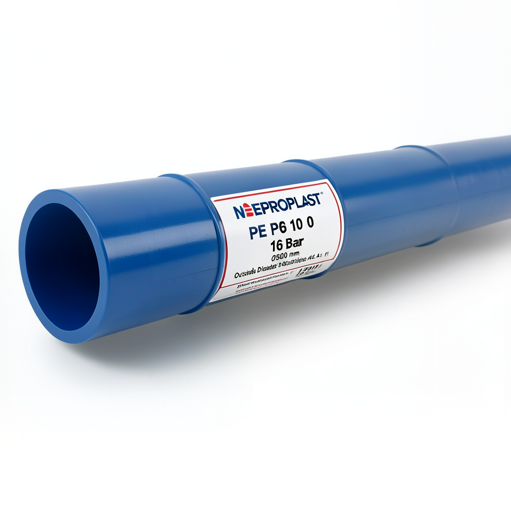 HDPE Pipes PE 100 Pressure 16 Bar Outside Diameter 500 mm Thickness 45.4 mm Blue | NEPROPLAST