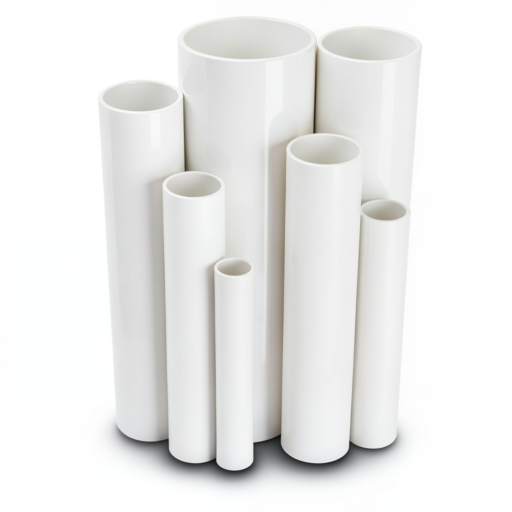مواسير UPVC مقاس 3 إنش سمك 6.58 مم ضغط 21.7 بار لون أبيض