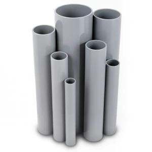 مواسير UPVC مقاس 3 إنش سمك 6.58 مم ضغط 21.7 بار لون رمادي