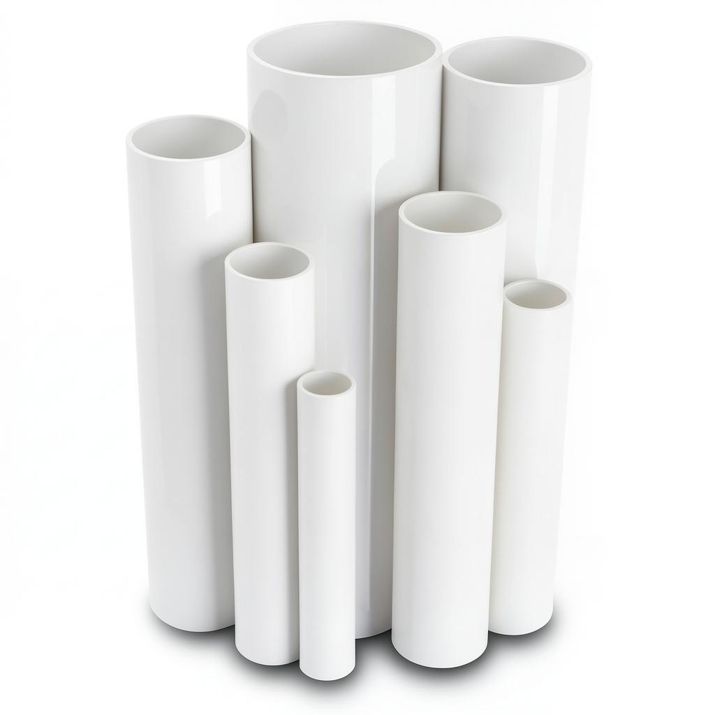 UPVC Pipes 6.9 Bar Pressure 4 Inch Size 2.8 mm Thickness White