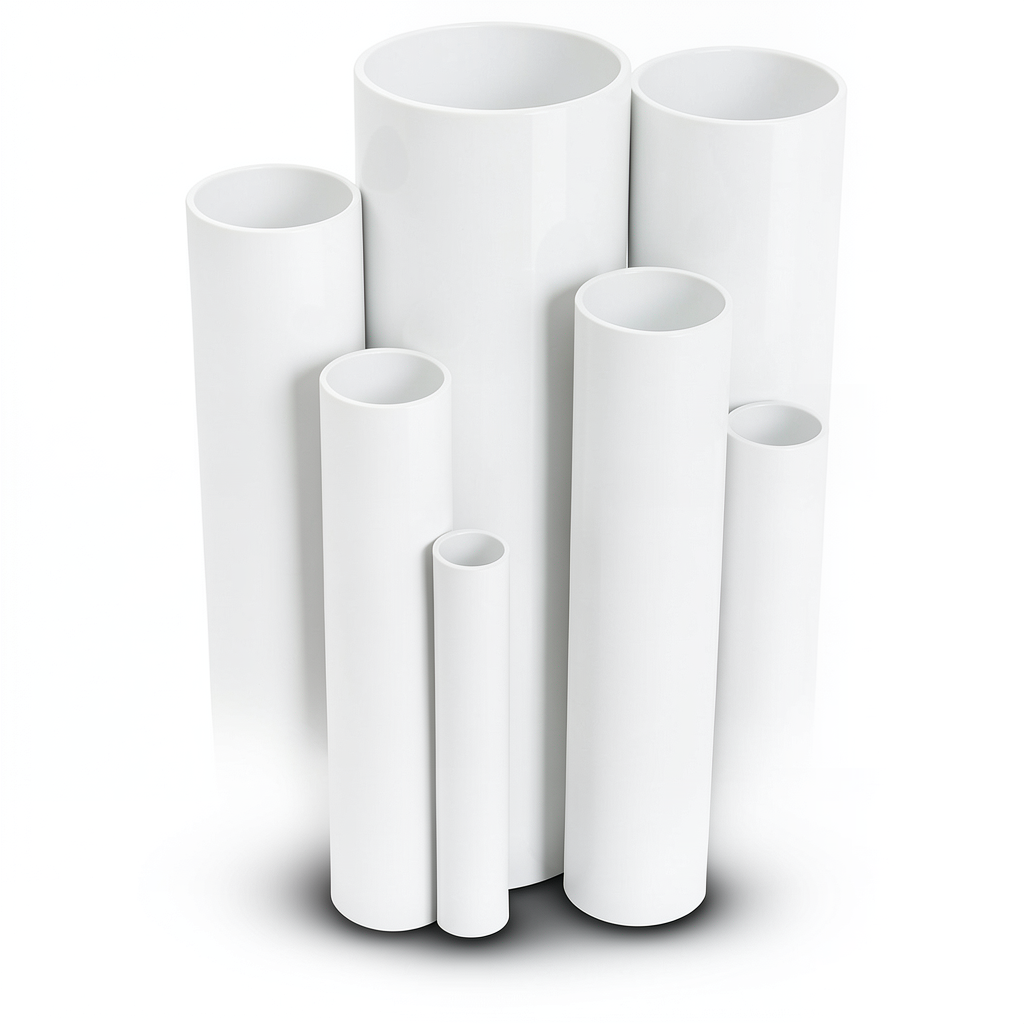 مواسير UPVC ضغط 8.6 بار مقاس 4 إنش سمك 3.51 مم لون أبيض