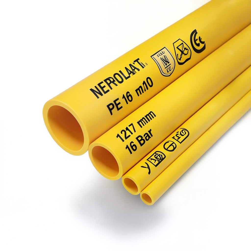 HDPE Pipes PE 100 Pressure 16 Bar Outside Diameter 140 mm Thickness 12.7 mm Yellow | NEPROPLAST