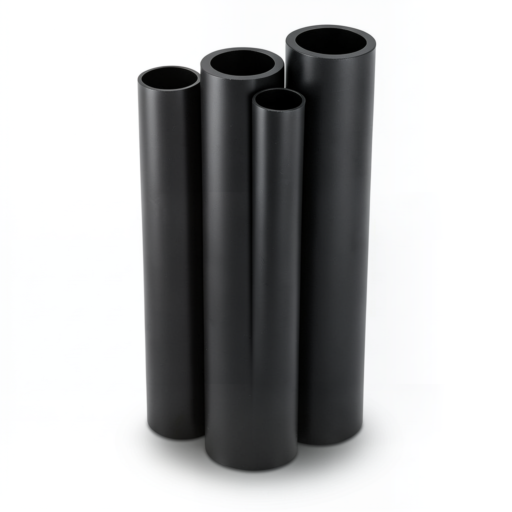 HDPE Pipes PE 63 Pressure 4 Bar Outside Diameter 180 mm Thickness 6.9 mm Black