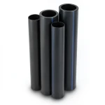 HDPE Pipes PE 63 Pressure 4 Bar 225 mm Diameter 8.6 mm Thickness Black
