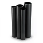 HDPE Pipes PE 63 Pressure 4 Bar 250 mm Diameter 9.6 mm Thickness Black
