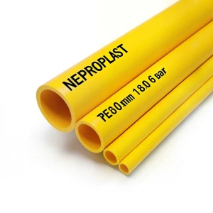 أنابيب HDPE PE 100 ضغط 16 بار قطر 180 مم سمك 16.4 مم لون أصفر | نيبروبلاست