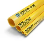 أنابيب HDPE PE 100 ضغط 16 بار قطر 180 مم سمك 16.4 مم لون أصفر | نيبروبلاست