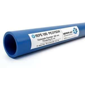 مواسير HDPE PE 100 ضغط 16 بار قطر خارجي 180 مم سمك 16.4 مم أزرق | نيبروبلاست