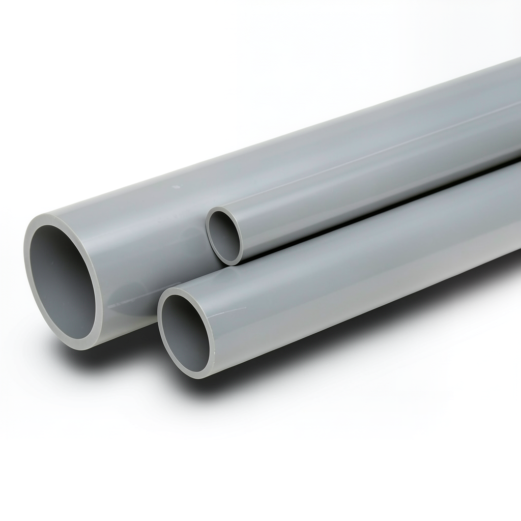 UPVC Pipes Pressure 10 Bar Outside Diameter 125 mm Thickness 6 mm Gray