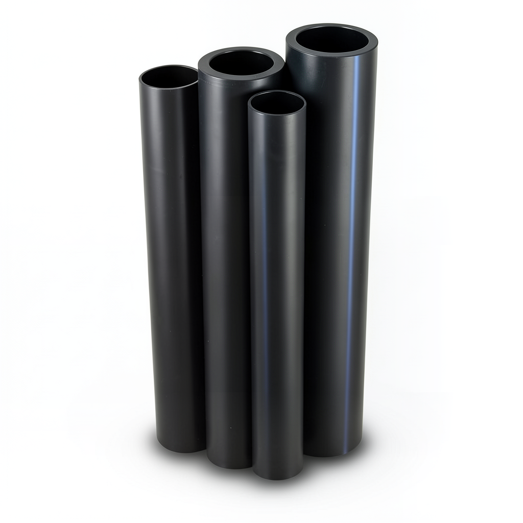 أنابيب HDPE PE 63 ضغط 4 بار قطر خارجي 630 مم سمك 24.1 مم لون أسود