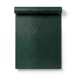 German Patterned Wall Covering 10m x 0.53m Dark Green, Model 10291-15