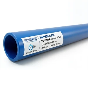 مواسير HDPE PE 100 ضغط 16 بار قطر خارجي 280 مم سمك 25.4 مم لون أزرق | نيبروبلاست