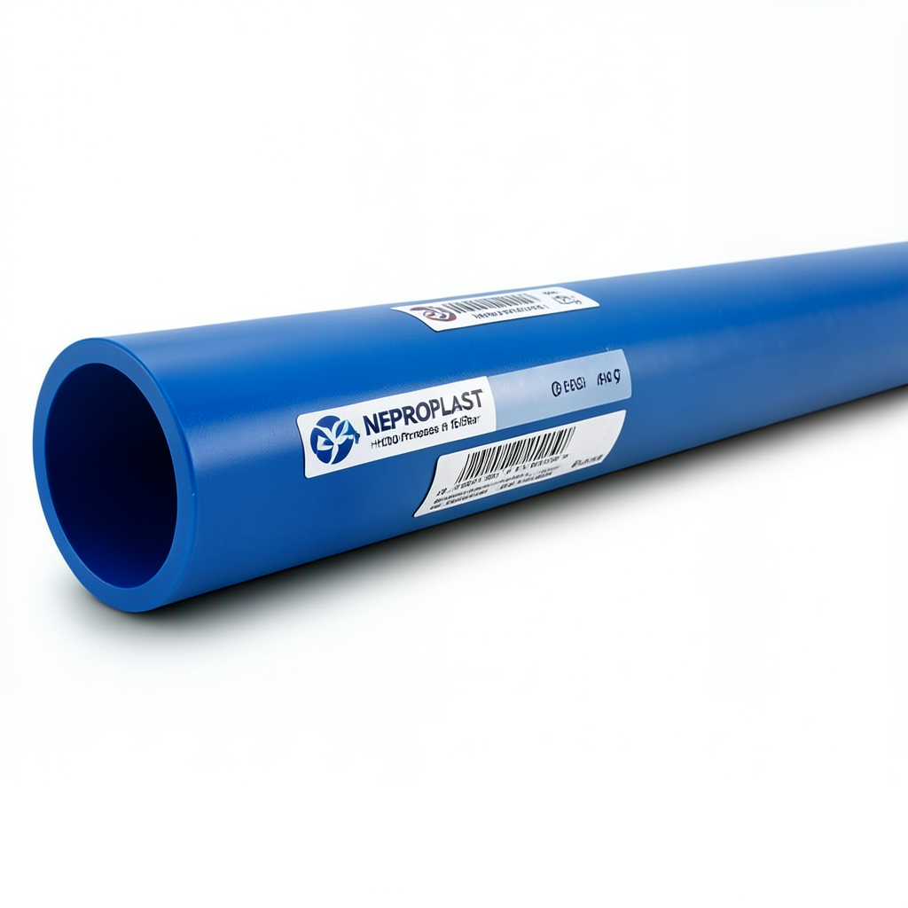 مواسير HDPE بولي ايثيلين عالي الكثافة PE 100 ضغط 16 بار قطر 355 مم سمك 32.2 مم أزرق | نيبروبلاست